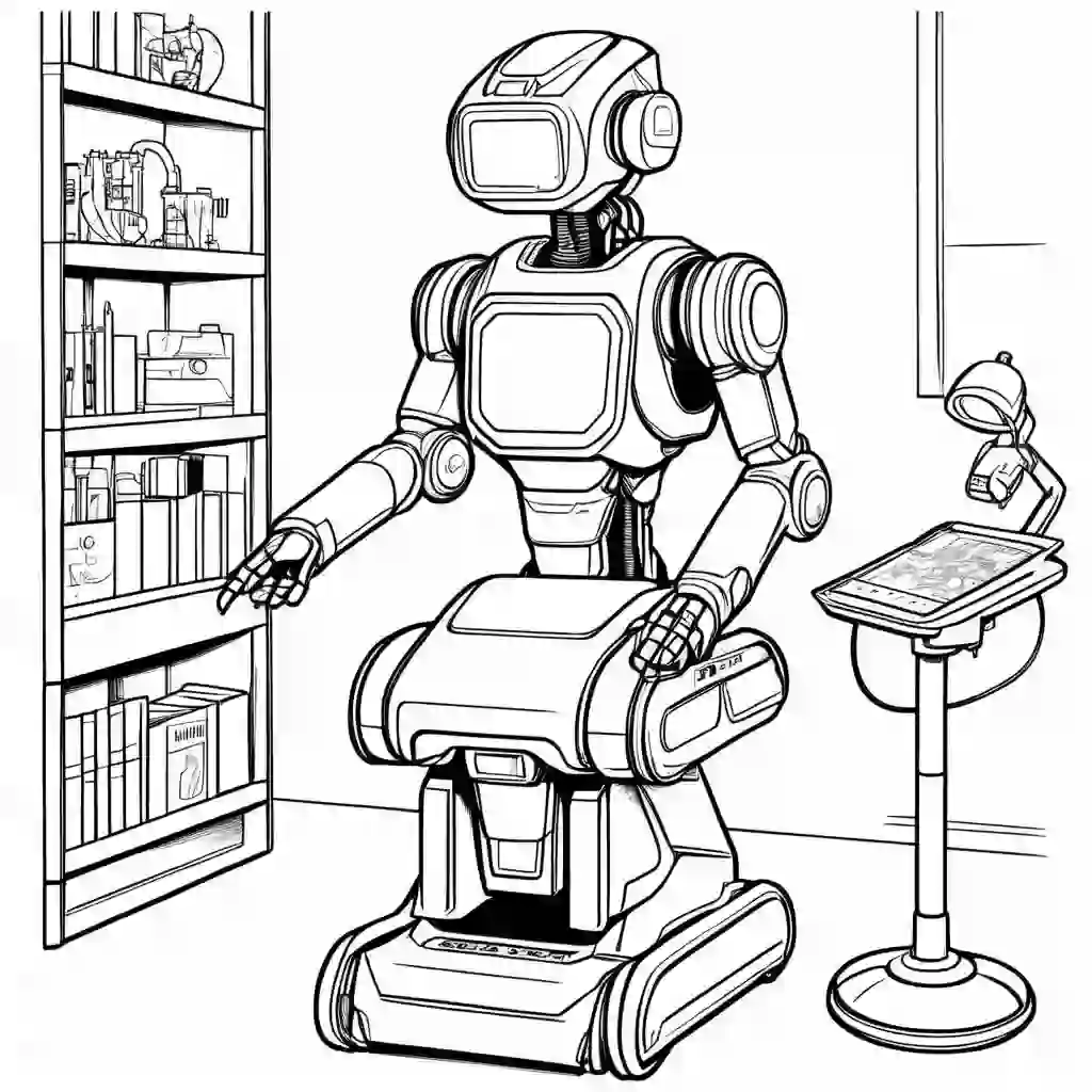 Medical Robot coloring pages